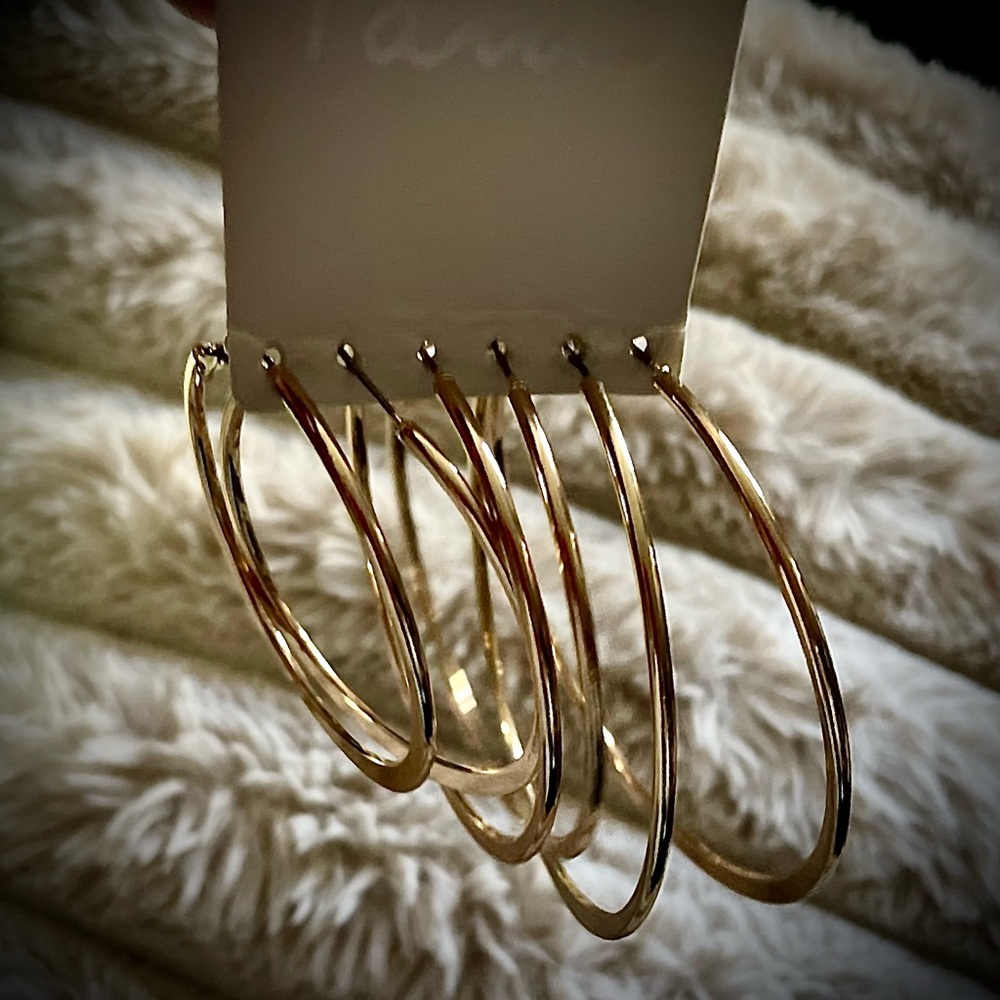 Gold hoop earrings